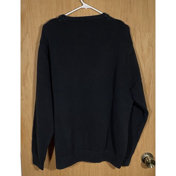 Chaps Fair Isle Holiday Sweater Crew Neck Bears Christmas Tree Cotton Men's XL - Picture 2 of 7